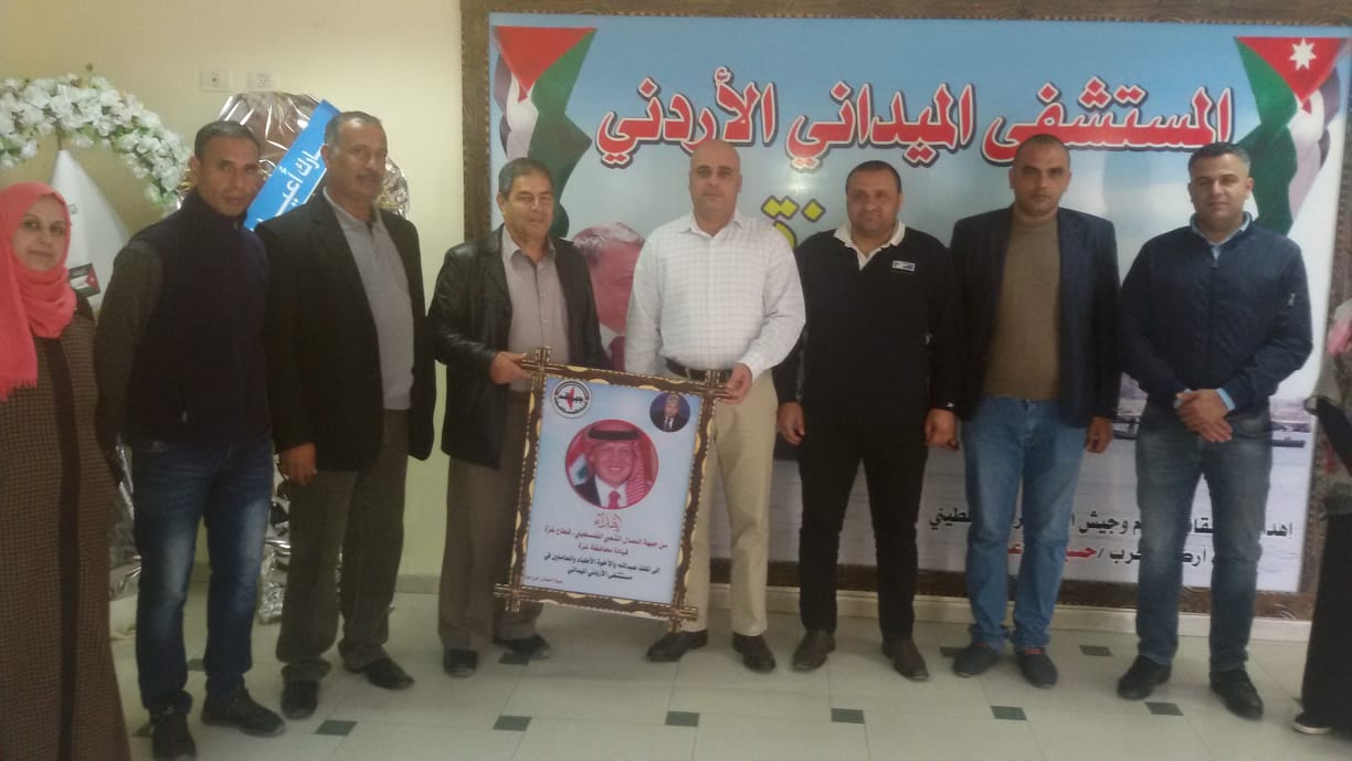 جبهة النضال الشعبي تزور المستشفى الأردني الميداني بمدينة غزة