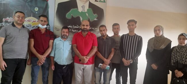 شباب النضال يلتقي نظيره في جبهة التحرير العربية ويبحثان تنفيذ الأنشطة الشبابية المشتركة شباب النضال يلتقي نظيره في جبهة التحرير العربية ويبحثان تنفيذ الأنشطة الشبابية المشتركة