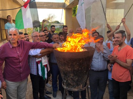 بالفيديو ايقاد شعلة انطلاقة الجبهة الـ 55 بمشاركة حركة فتح