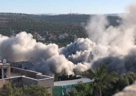 الاحتلال يفجر منزل الأسير يحيى مرعي في بلدة قراوة بني حسان غرب سلفيت