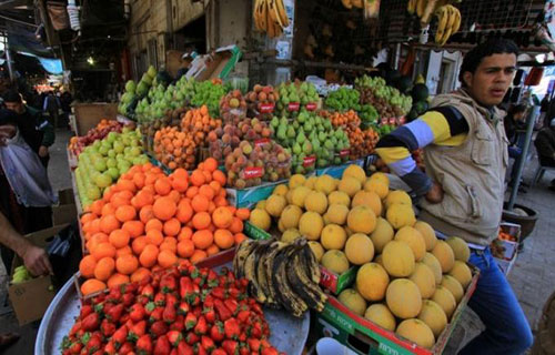 نقص الفواكه المستوردة يرفع أسعارها في غزة نقص الفواكه المستوردة يرفع أسعارها في غزة