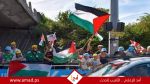 نشطاء مؤيدون للفلسطينيين يحتجون على حرب غزة خلال سباق فرنسا للدراجات نشطاء مؤيدون للفلسطينيين يحتجون على حرب غزة خلال سباق فرنسا للدراجات
