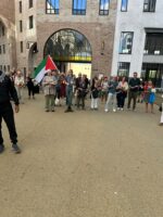 النضال الشعبي تشارك بوقفة دعم لغزة في هولندا وتدعو بكلمة للرفيق احمد محمد ابو فادي لوقف التجويع والابادة الجماعية